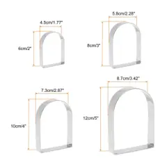 Unique Bargains Stainless Steel Baking Pastry Cookie Cutter Set Assorted Sizes 4 Pcs