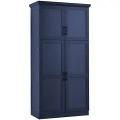 JUJABU 70.9" Freestanding Kitchen Pantry Cabinet with 4 Doors, 8 Pull-Out Trays & Adjustable Shelves