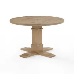 Joanna Round Dining Table Rustic Brown - Crosley