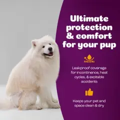 Inspire Pet Care Female Incontinence Dog Diapers for Heat or Pee Disposable Dog Diapers Female All Sizes