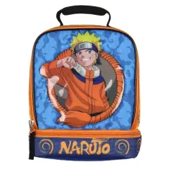 Naruto Lunch Box Anime Manga Insulated Dual Compartment Kids Lunch Bag Tote Multicoloured