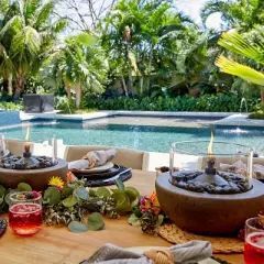 Outdoor Firebowl with Citronella Canister - Fire Island