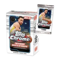 2024-25 Topps NBA Chrome Basketball Trading Card Blaster Box
