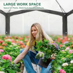 EAGLE PEAK 8x12 Portable Walk in Greenhouse , Heavy Duty Instant Pop Up Green House, Front Roll Up Zipper Entry Door and Mesh Windows