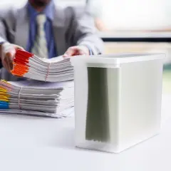 Sorbus Stationery File Box - Binder & Notebook Bin with Lid