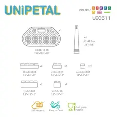 UNiPLAY Indoor/Outdoor Toddler Activity Table Set with 25 Piece Building Blocks