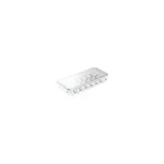 InterDesign Covered Egg Holder - Refrigerator Storage Container, 21 Egg Tray, Clear