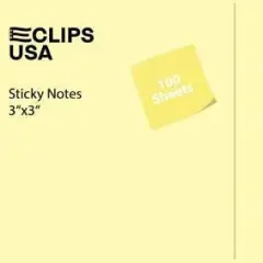 24 Pack, 100 Sheets, Yellow, Peel & Sticky Pads (12 Packs)