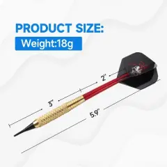 GSE 12 Pcs of 18 Grams Soft Tip Darts for Electronic Dart Board with 60 of Free Dart Tips & Storage Bag  (Deluxe)
