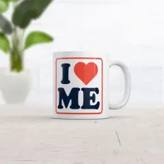 Crazy Dog I Heart Me Mug Funny Sarcastic Graphic Novelty Coffee Cup-11oz