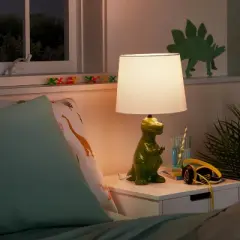 Dinosaur Kids' Table Lamp Green - Pillowfort&trade;