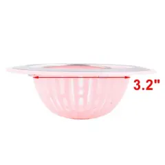 Unique Bargains Household Kitchen Plastic Round Basin Sink Residue Stopper Strainer Pink 2 Pcs