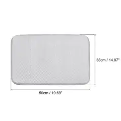 Unique Bargains Ultra Absorbent Microfiber Fast Drying Non-Slip Dish Drying Mat Grey 2 Pcs