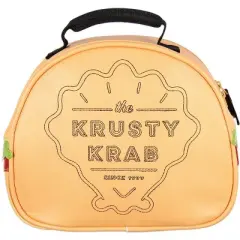 Nickelodeon SpongeBob SquarePants Krabby Patty Single Compartment Lunch Box Bag Multicolored