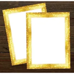 Great Papers Sparkle Border Letterhead Gold 50/Pack (2023072)