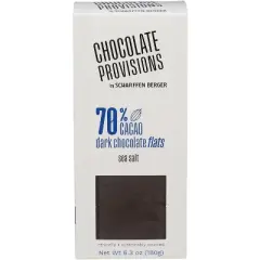 Scharffen Berger Chocolate Flats Sea Salt 70% Cacao - Case of 8 - 6.3 oz