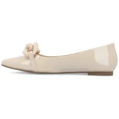 Journee Collection Womens Clareene Slip On Pointed Toe Ballet Flats