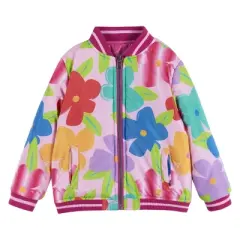 Andy & Evan  Toddler Girls Floral Bomber Jacket