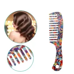 Unique Bargains Anti-Static Hair Comb Wide Tooth for Thick Curly Hair Hair Comb Detangling Comb For Wet and Dry Beige 1 Pcs