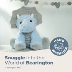 Bearington Lil' Tracer Plush Stuffed Animal Dinosaur with Rattle, 5 inch, For Ages 0-14