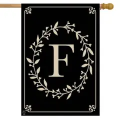 Briarwood Lane Classic Monogram Letter F House Flag Double-Sided 28" x 40"