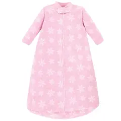 Hudson Baby Infant Girl Long-Sleeve Fleece Sleeping Bag, Sparkle Trees, 0-9 Months