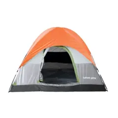 Tahoe Gear Powell 3 Person 3 Season Dome Outdoor Hiking Backpack Camping Frame Tent, Green and Orange
