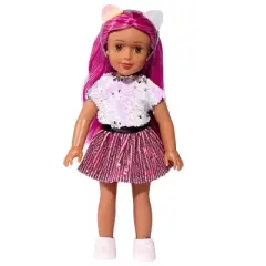 I'M A WOW Shiny Sequin Box for 14" Fashion Doll