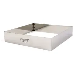 O'Creme Cake Ring, Stainless Steel, Square 8-3/4" Dia x 1-3/4" High