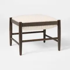 Wood Frame Pillow Top Ottoman Cream - Threshold&trade; with Studio McGee