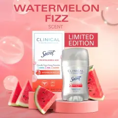 Secret Clinical Strength Invisible Solid Antiperspirant & Deodorant - Watermelon Fizz - 1.6oz