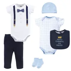 Little Treasure Baby Boy Layette 6-Piece Set, Prince Charming
