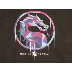 Mens Mortal Kombat Dragon Logo Sub Zero Black Hooded Sweatshirt