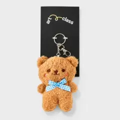 Girls' Teddy Bag Charm - art class&trade; Brown: Animal Icon Keychain, Lobster Claw Clasp, Iron & Polyester