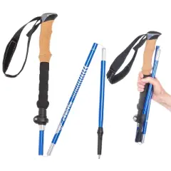 Cascade Mountain Tech Aluminum Folding Trekking Pole with Steel Cable