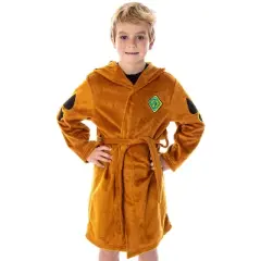 Scooby Doo Kids Costume Robe Soft Plush Fleece Hooded With Ears