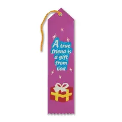 Beistle A True Friend Is A Gift From God Ribbon, 2" x 8", (6/Pkg) Multicolored