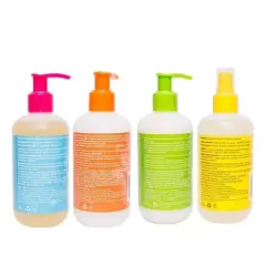 Mixed Chicks Kids (8 oz) Shampoo, Conditioner, Leave In Conditioner & Tangle-Tamer (4 piece Hair SET KIT) for Children