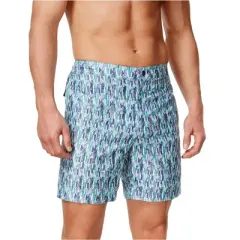 Calvin Klein Mens Vintage Geometric Swim Bottom Board Shorts