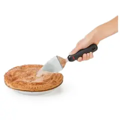 OXO Softworks Pie Server: Stainless Steel Pie Spatula & Slicer, Dishwasher-Safe, Black Handle, 10.3" Length