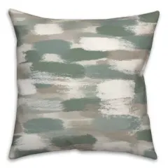 Creative Products Green Brushstroke Pattern 18x18 Indoor / Outdoor Pillow