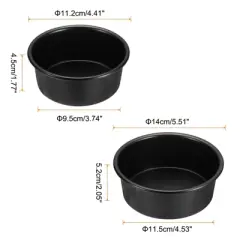 Unique Bargains Aluminum Alloy Nonstick Removable Bottom High Temperature Resistant Round Cake Pan 1 Set