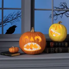 11pc Scary Push in Teeth Carving Halloween Decorative Prop Kit White - Hyde and EEK! Boutique&trade;