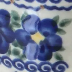 Blue Rose Polish Pottery 430 Vena Honey Pot