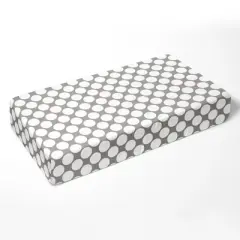 Bacati - Gray Large Dots 100 percent Cotton Universal Baby US Standard Crib or Toddler Bed Fitted Sheet