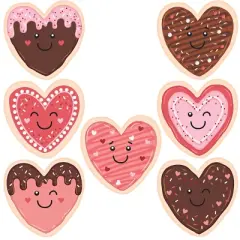Teacher Created Resources&reg; Frosted Heart Cookies Accents, 30 Per Pack, 3 Packs