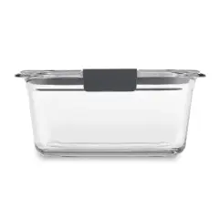 Rubbermaid OS 4.7 Cup/1.1 Liter Brilliance Glass: Microwave, Freezer & Oven Safe Food Storage Container