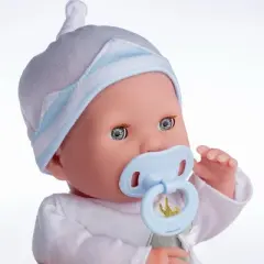 JC Toys Berenguer Boutique 10 Piece Gift Set Blue 15" Realistic Soft Body Baby Doll - Open/Close Eyes