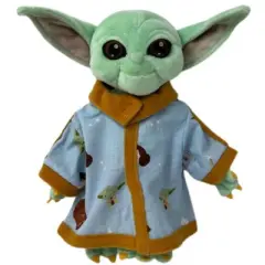 Mandalorian Yoda The Child Star Wars Light Blue Robe With Star Wars Character Print