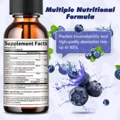 Alliwise Potassium Magnesium Supplement Liquid - Plus Calcium, Vitamin D3, Zinc for Bone & Energy & Immune Support - 2 Fl.oz